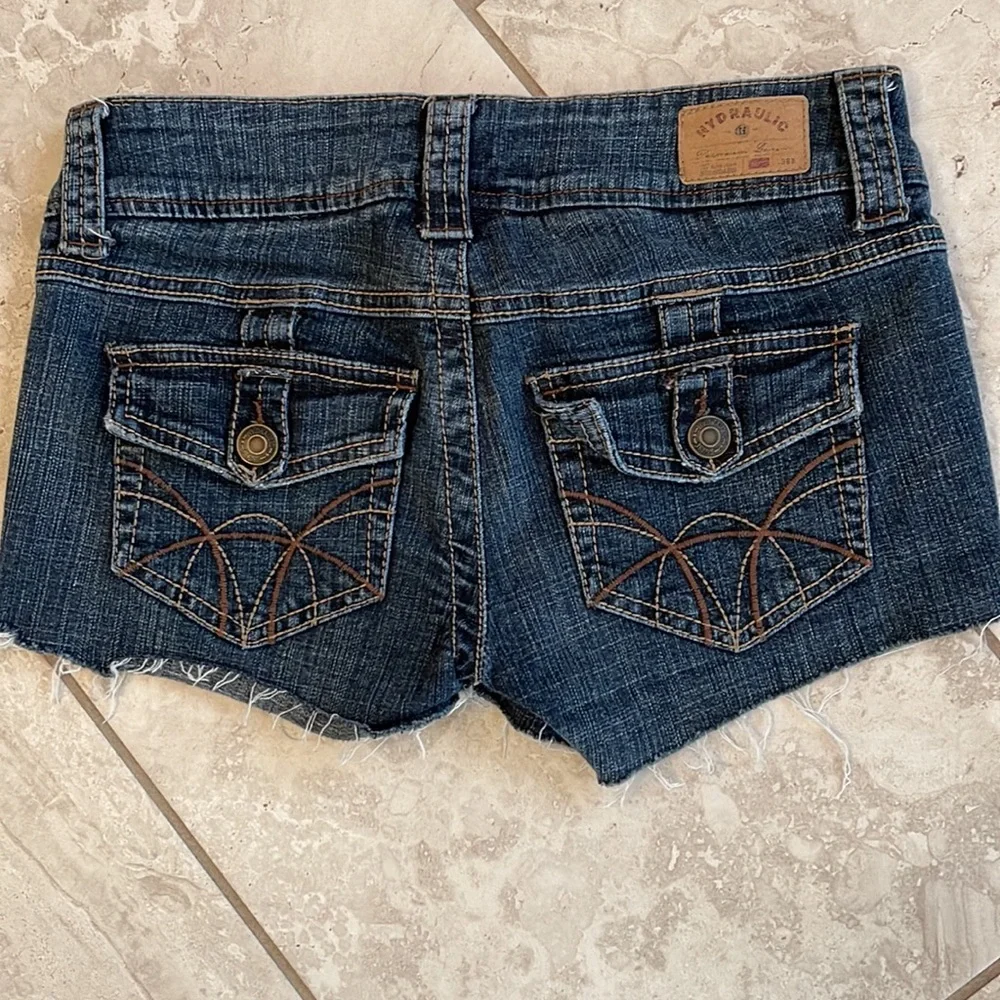 Cut Off Hydraulic Jean Shorts - Picture 2 of 4